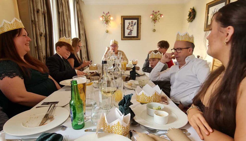 Family lunch at Greyfriars.